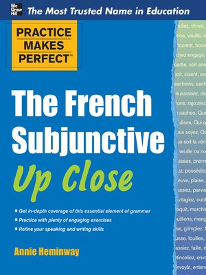 cover image of The French Subjunctive Up Close